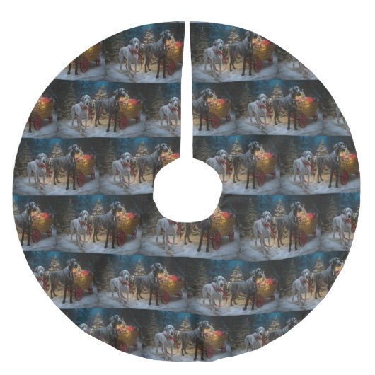 Grote Deense sneeuwslee Kerstdecoratie Kerstboom Rok (Voorkant)