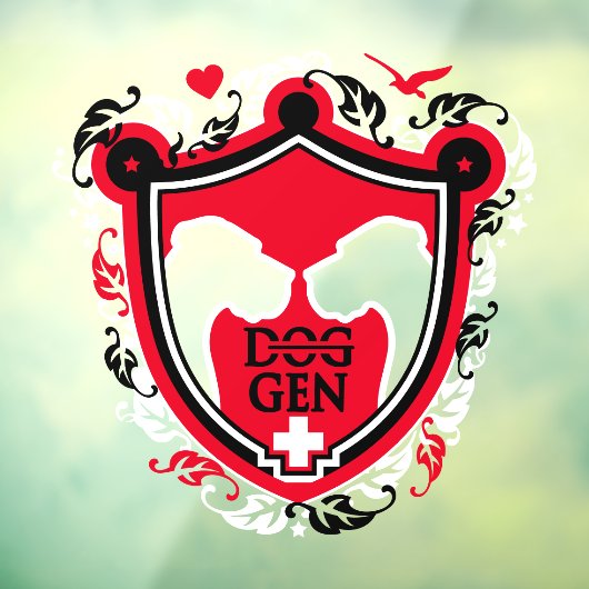 Grote Deense Sticker / Cling (Vel 3)