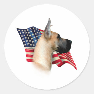 Grote Deense vlag Ronde Sticker