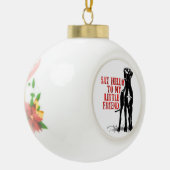 Grote Deense vrienden Keramische Bal Ornament (Links)