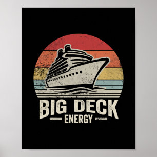 Grote dek energie Retro cruiseschip sfeer Poster
