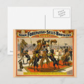 Grote Denen/Honden Circus Poster Briefkaart (Voorkant / Achterkant)