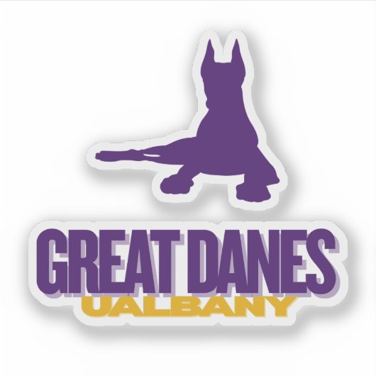 Grote Denen - UAlbany - College Baseball Spirit Sticker (Voorkant)
