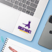 Grote Denen - UAlbany - College Baseball Spirit Sticker (Laptop met iPhone)