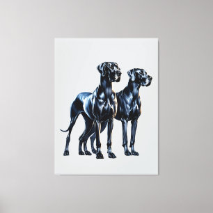 Grote Denen Waterverf Canvas Afdruk
