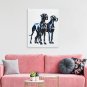 Grote Denen Waterverf Canvas Afdruk (Insitu (Woonkamer))