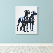 Grote Denen Waterverf Canvas Afdruk (Insitu (Houten vloer))