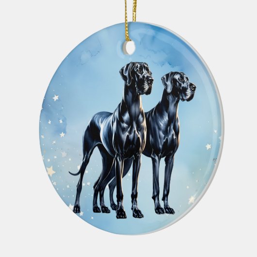 Grote Denen Waterverf Keramisch Ornament (Links)