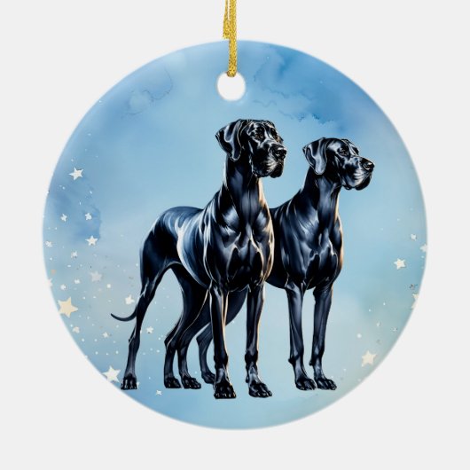 Grote Denen Waterverf Keramisch Ornament (Achterkant)