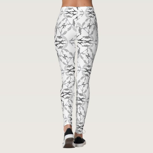Grote Denen Zwart-wit Leggings (Achterkant)
