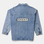 Grote denim jas jacket (Achterkant)