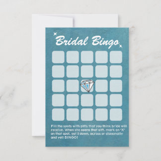 Grote Diamant Turquoise Bruiloft Bingo Kaarten