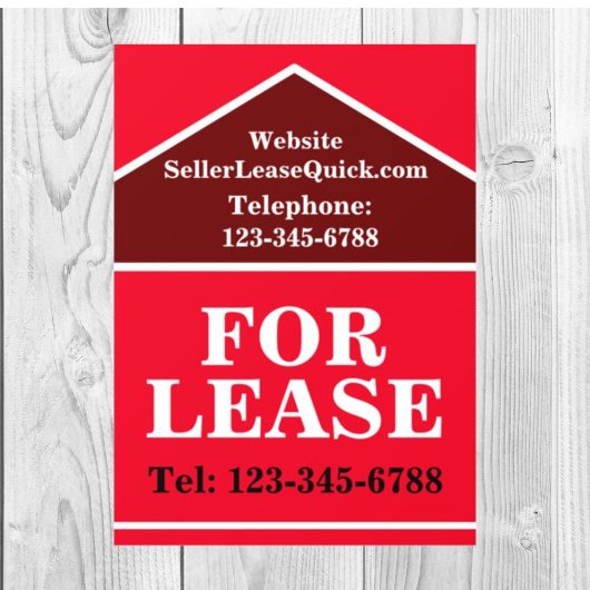 GROTE DICKE TE HUUR BORD Real Estate Raamsticker