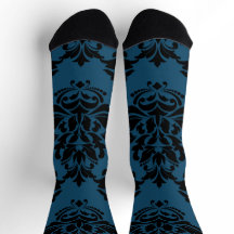 Grote diepe Blauwgroen Damask 1
