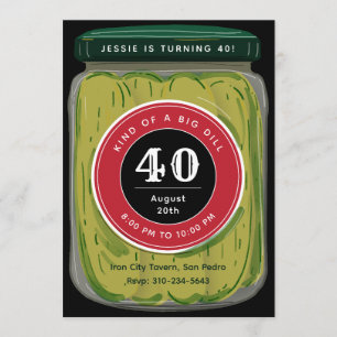 Grote Dill Pickle Pot Puns Leuke Mijlpaal Verjaard Kaart