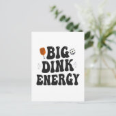 Grote Dink Energie Grappige Pickleball Dinking Kam Briefkaart (Staand voorkant)