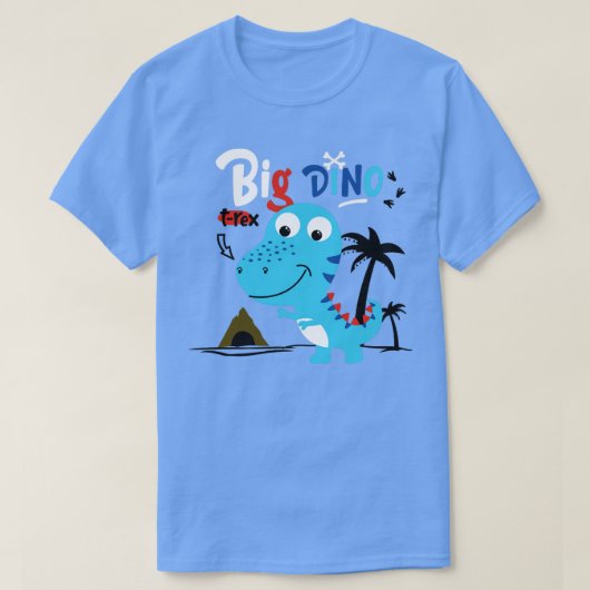 grote dino t rex cartoon t-shirt (Design voorkant)