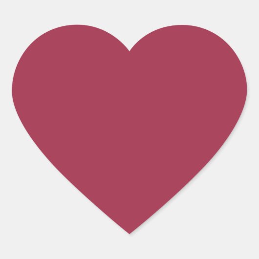 Grote dip o’ruby (vaste kleur) hart sticker (Voorkant)