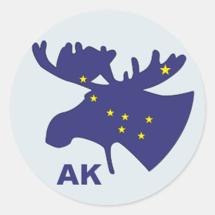 Grote Dipper Moose Ronde Sticker