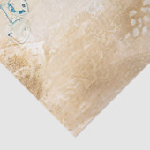 Grote Distressed Blauwgroen Blauw Goud Bloemen & R Tissuepapier (Detail)