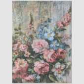Grote Distressed Bloemen Decoupage Tissuepapier (Voorkant)