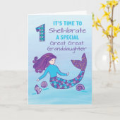 Grote dochter van de eerste verjaardag kaart (Gele Bloem)