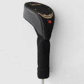 Grote donkere haai golfheadcover (Schuin)