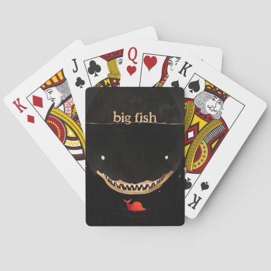 Grote donkere haai pokerkaarten (Achterkant)