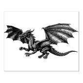 Grote Dragon Wood Art Rubber Stamp Rubberstempel (Afrduk)