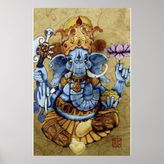Grote druk op Ganesh Poster