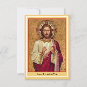 Grote druk Spirituele Communie Gebed Kaart Notitiekaartje