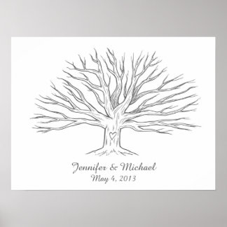 Grote Duimafdruk Boom Gastboek Poster