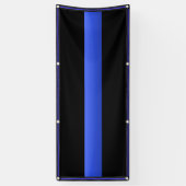 Grote dun blauwe lijn met sterrenrand spandoek (Verticaal)