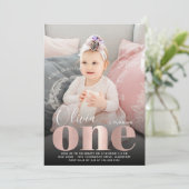 Grote | Eerste verjaardagsfeestfoto Kaart (Staand voorkant)