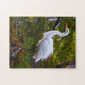 Grote Egret Louisana. Legpuzzel (Horizontaal)