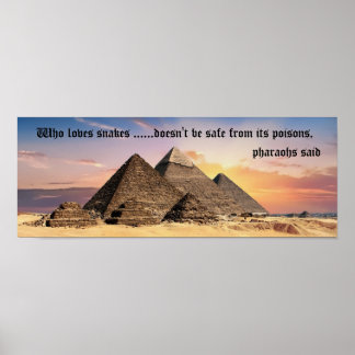 Grote Egyptische piramiden met pharaohs quote Post Poster