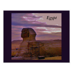 Grote Egyptische Sphinx Foto Afdruk