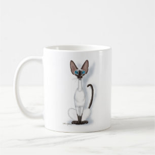 Grote & eigenzinnige Siamese kat cartoon Koffiemok