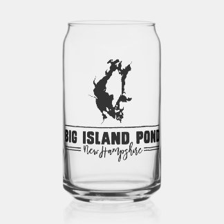 Grote eilandvijver New Hampshire Blikvorm Glas