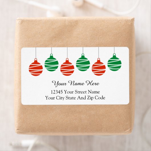 Grote elegante kerst adresetiketten voor Feestdage Etiket (Insitu)