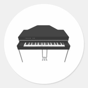 Grote elektrische piano: 3D-model: Ronde Sticker
