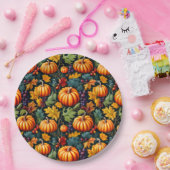 Grote en kleine Herfst pompoenen Papieren Bordje (Feest)