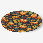Grote en kleine Herfst pompoenen Papieren Bordje (Gekanteld)