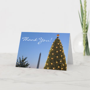Grote en kleine kerstbomen II-feestdag in DC Bedankkaart