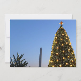 Grote en kleine kerstbomen II-feestdag in DC Feestdagenkaart