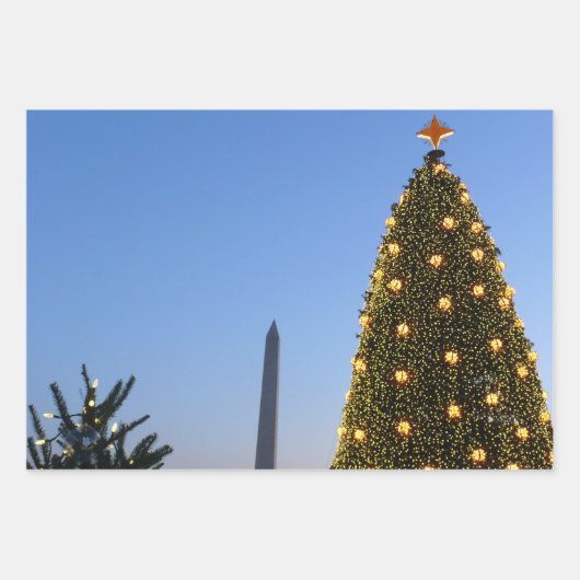 Grote en kleine kerstbomen II-feestdag in DC Inpakpapier Vel (Voorkant 2)