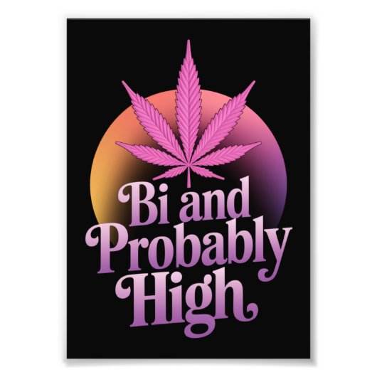 Grote en waarschijnlijk hoge biseksuele trots vlag foto afdruk (Voorkant)