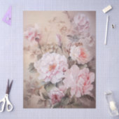 Grote etherische roze bloemenboeket decoupage tissuepapier (Craft)