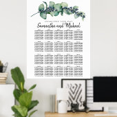 Grote Eucalyptus Botanische 20-tabelzentabel Poster (Thuiskantoor)