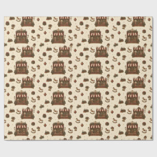 Grote Europese Kerstspeelgoedwinkel Antieke Champa Cadeaupapier